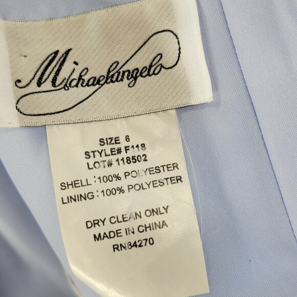 Michelangelo Gown Womens 6 Blue Beaded Whimsical Fairy Corset Halter Prom Dress - Picture 2 of 16